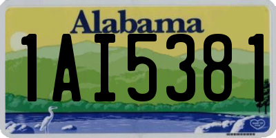 AL license plate 1AI5381