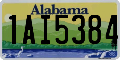 AL license plate 1AI5384