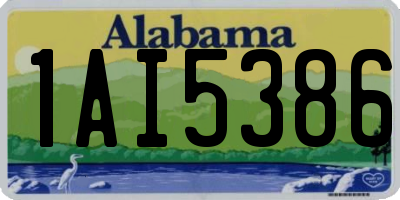 AL license plate 1AI5386