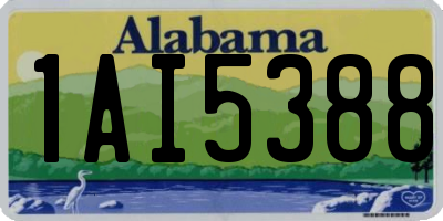 AL license plate 1AI5388