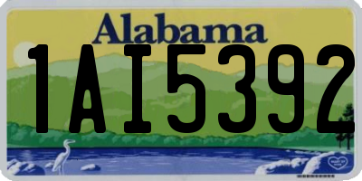 AL license plate 1AI5392