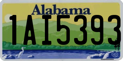 AL license plate 1AI5393