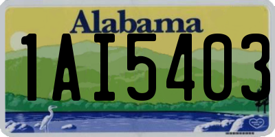 AL license plate 1AI5403