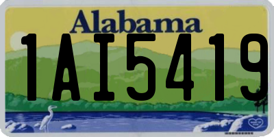 AL license plate 1AI5419
