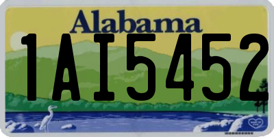 AL license plate 1AI5452