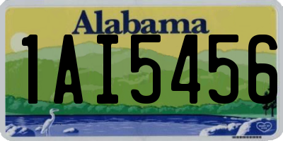 AL license plate 1AI5456