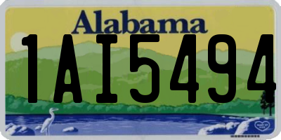 AL license plate 1AI5494