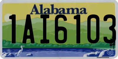 AL license plate 1AI6103