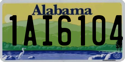 AL license plate 1AI6104