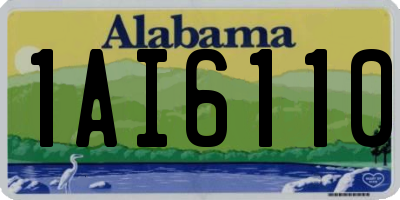 AL license plate 1AI6110