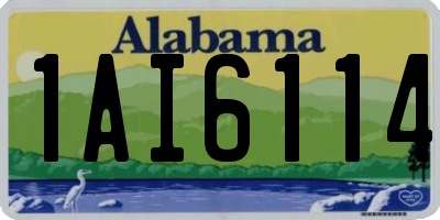 AL license plate 1AI6114