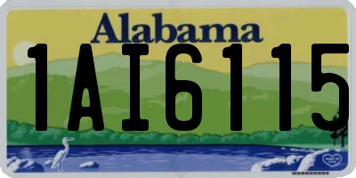 AL license plate 1AI6115