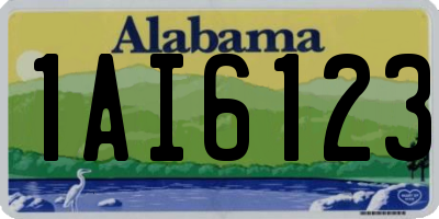 AL license plate 1AI6123