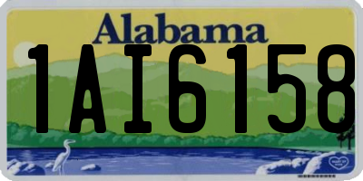 AL license plate 1AI6158