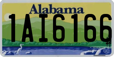 AL license plate 1AI6166
