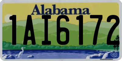 AL license plate 1AI6172