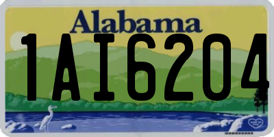 AL license plate 1AI6204