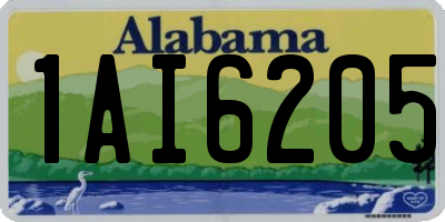 AL license plate 1AI6205