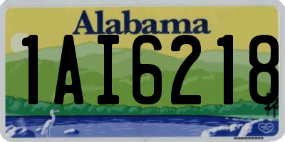 AL license plate 1AI6218