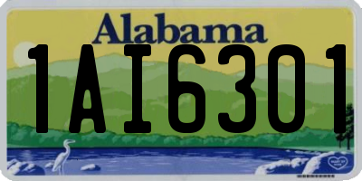 AL license plate 1AI6301