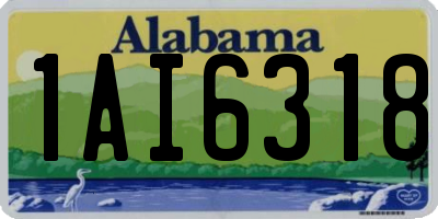 AL license plate 1AI6318