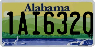 AL license plate 1AI6320