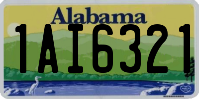 AL license plate 1AI6321