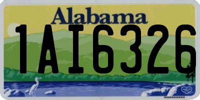 AL license plate 1AI6326