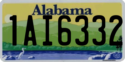 AL license plate 1AI6332