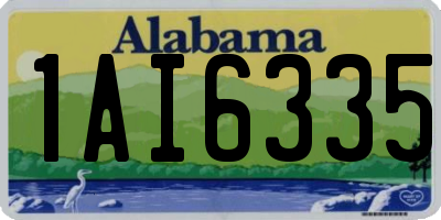 AL license plate 1AI6335