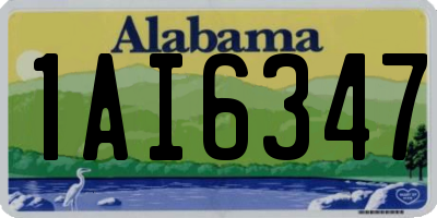 AL license plate 1AI6347
