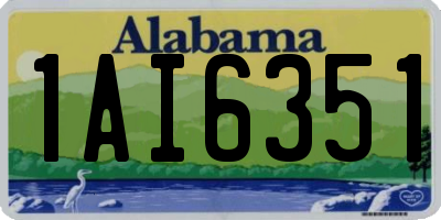 AL license plate 1AI6351