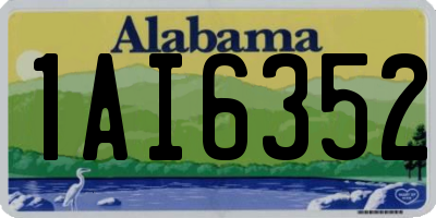 AL license plate 1AI6352