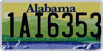 AL license plate 1AI6353