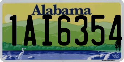 AL license plate 1AI6354