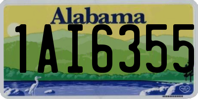 AL license plate 1AI6355