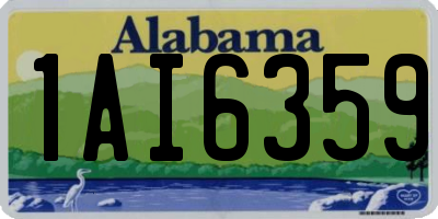AL license plate 1AI6359