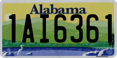 AL license plate 1AI6361