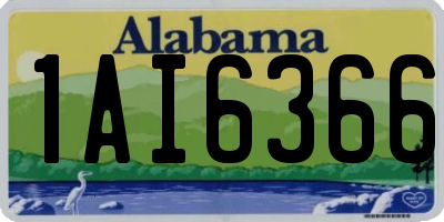 AL license plate 1AI6366