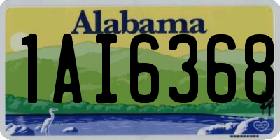AL license plate 1AI6368
