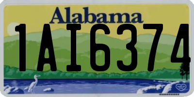 AL license plate 1AI6374