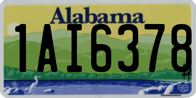 AL license plate 1AI6378