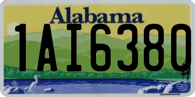 AL license plate 1AI6380