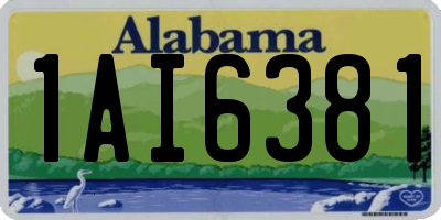 AL license plate 1AI6381