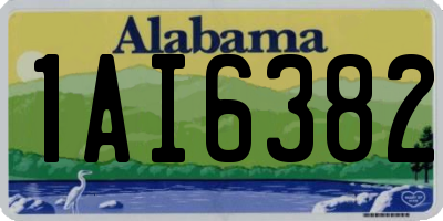AL license plate 1AI6382