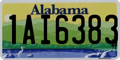 AL license plate 1AI6383