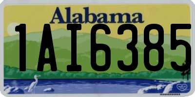 AL license plate 1AI6385