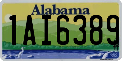AL license plate 1AI6389