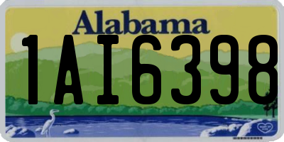 AL license plate 1AI6398