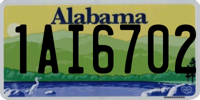AL license plate 1AI6702